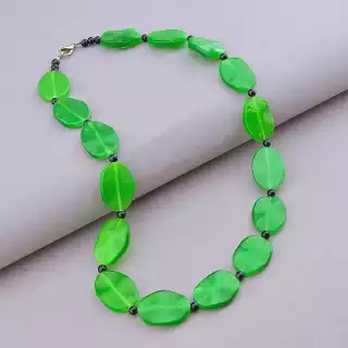 Намисто Котяче око, Агат 49 см.