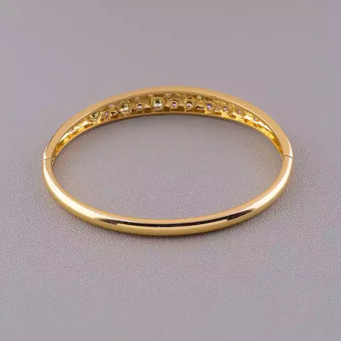 🏷️️ Браслет шарнірний Xuping Фіаніт (позолота 18к) ss_68618