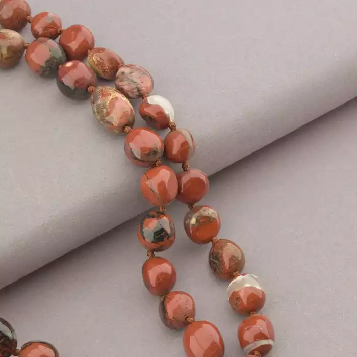 🏷️️ Намисто Яшма 90 см ss_68725