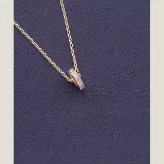 Підвіска Фіаніт 40 см (позолота 18к)