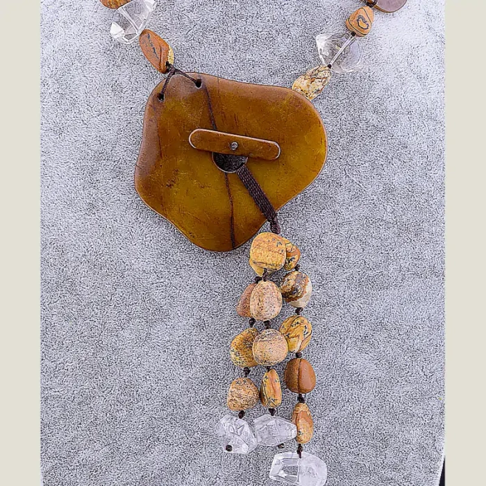 🏷️️ Намисто Яшма 65 см ss_69464