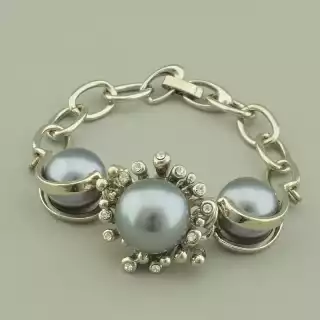 Браслет складний Abella Майорка, Фіаніт 19 см.