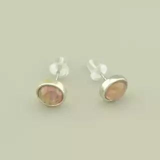 Сережки пусети Турмалін 7х7 (срібло 925 проба)