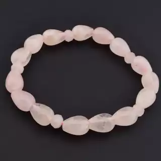 Браслет на резинці Рожевий кварц 17 см