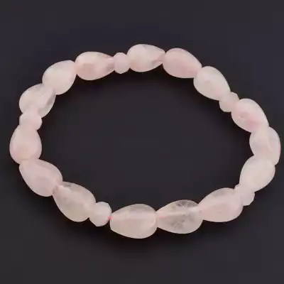 Браслет на резинці Рожевий кварц 17 см
