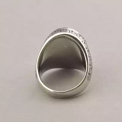 🏷️️ Перстень Stainless Steel Перламутр медична сталь 316L27, 6 р F-86392