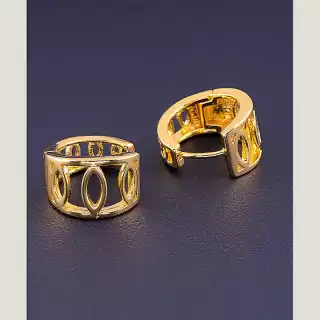 Сережки кільця Xuping (позолота 18к)