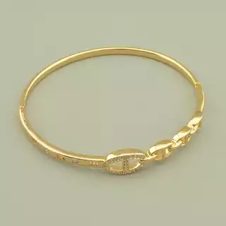 Браслет шарнірний Xuping Фіаніт 17 см. (позолота 18к)