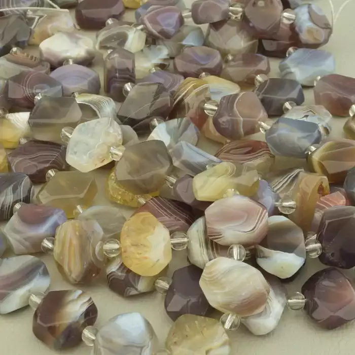 🏷️️ Нитка Агат 38 см. (без застібки) ss_99660