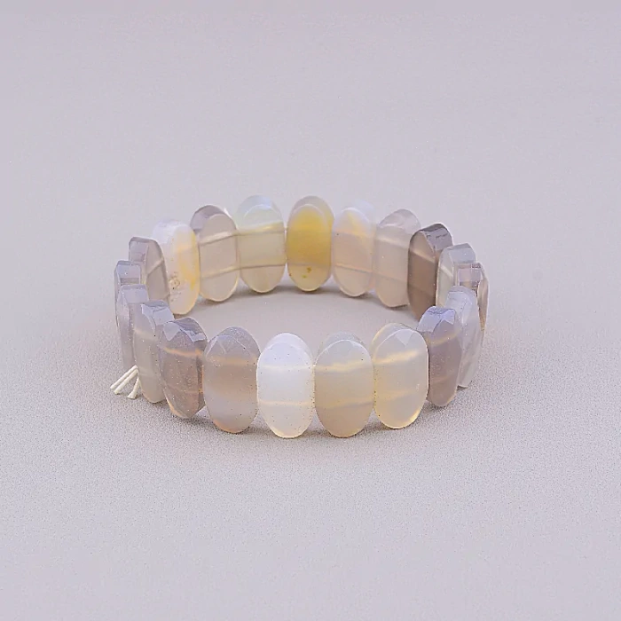 🏷️️ Браслет резинка Агат 19 см. ss_99977