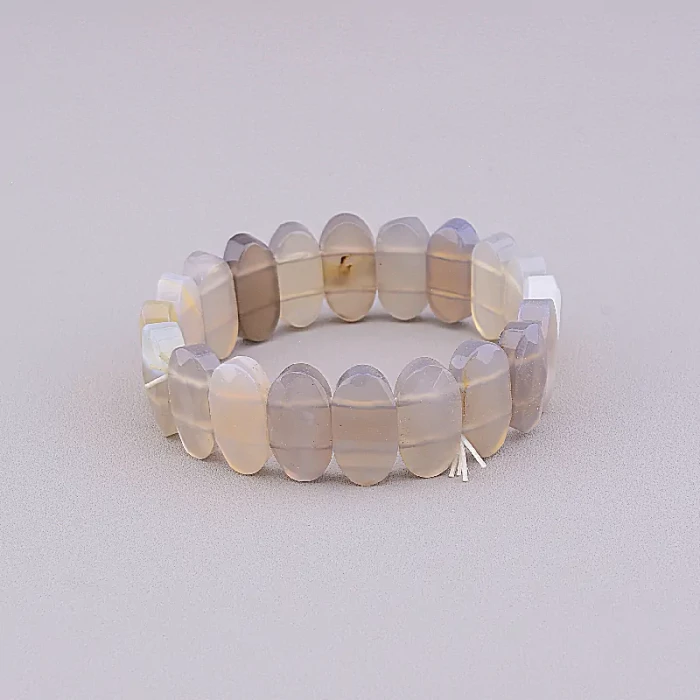 🏷️️ Браслет резинка Агат 19 см. ss_99977