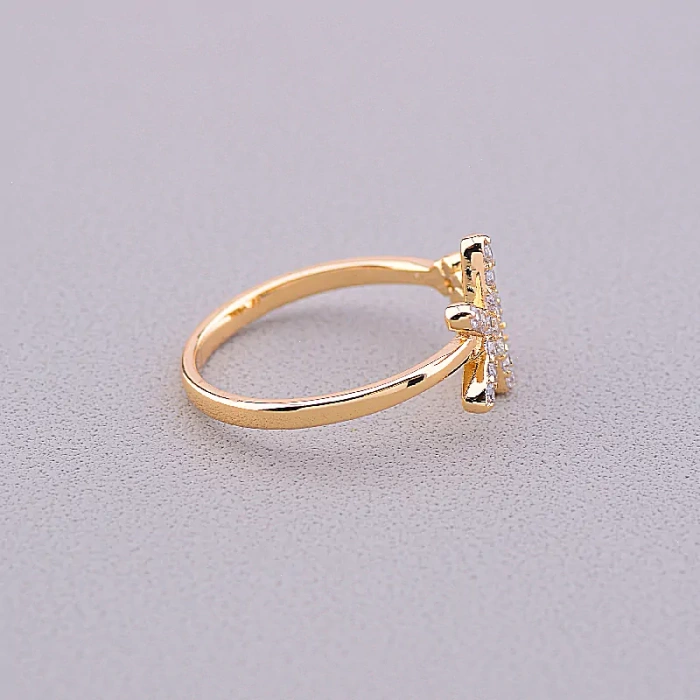 🏷️️ Каблучка квітка Xuping Фіаніт (позолота 18к) ss_73639