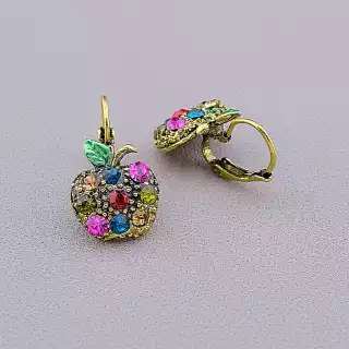 Сережки з англійським замком Fashion Сrystal