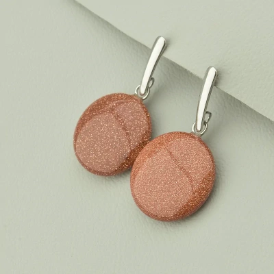 Сережки Stainless Steel Золотий Пісок