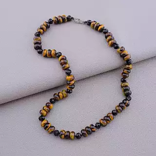 Намисто Тигрове око, Чеський кришталь 49 см