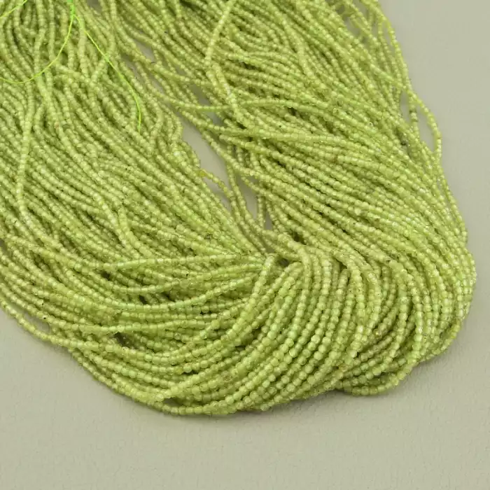 🏷️️ Намистини Преніт 40 см. 2мм. на нитці (натуральне каміння, без застібки) ss_100720