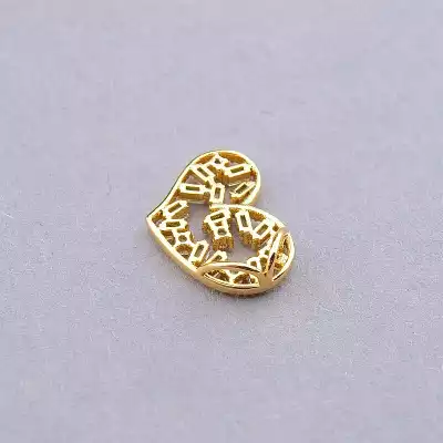 🏷️️ Кулон серце Xuping Фіаніт (позолота 18к) F-76122