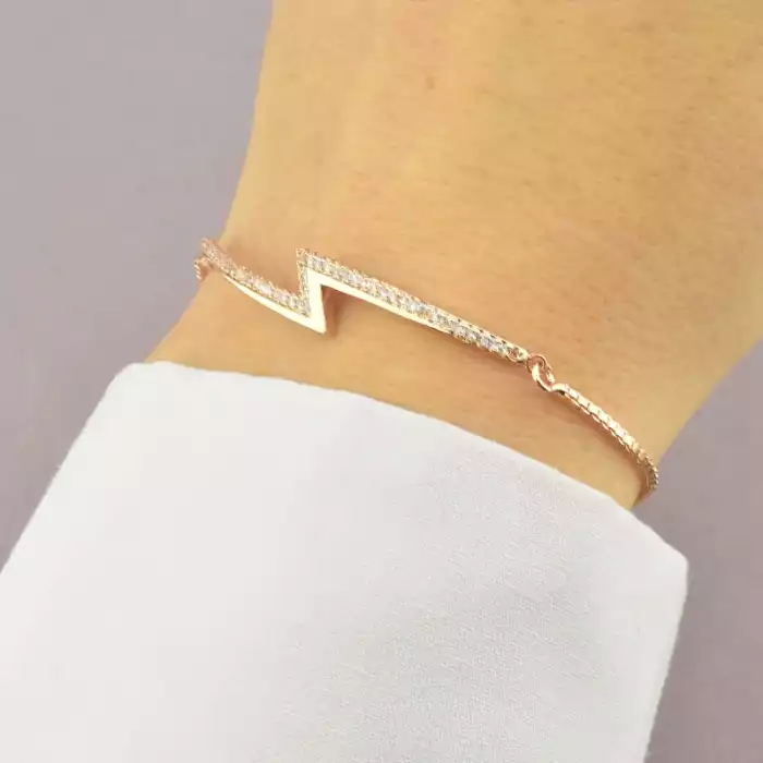 🏷️️ Браслет регульований Saiya Фіаніт 17 см. (позолота 18к рожева) ss_93631