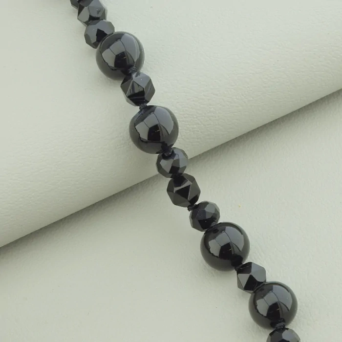 🏷️️ Намисто Агат сталь 55 см. ss_94540