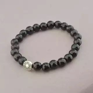 Браслет резинка Агат 18 см.