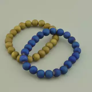 Браслет резинка Агат 17 см.