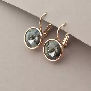 Сережки з французьким замком Pataya Фіаніт (позолота 18к)