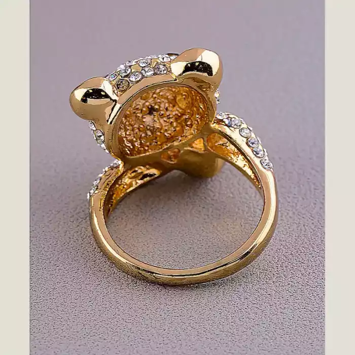 🏷️️ Каблучка емаль панда Сrystal (позолота 18к) ss_45080