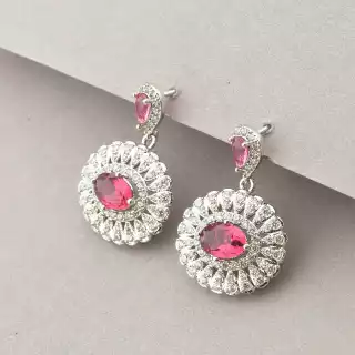 Сережки пусети Xuping Фіаніт (родій)