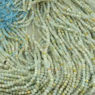 Намистини Амазоніт 39 см. 2,4 мм. на нитці (натуральне каміння, без застібки)