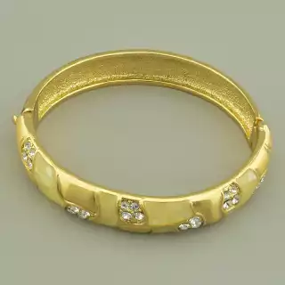 Браслет шарнірний Abella Фіаніт 18 см. (позолота 18к)