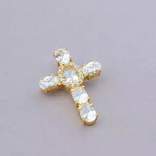 Хрестик Xuping Фіаніт (позолота 18к, медичний сплав)