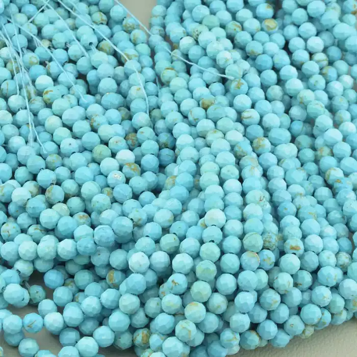 🏷️️ Нитка Бірюза 38 см. 4,5 мм. (без застібки) ss_104222