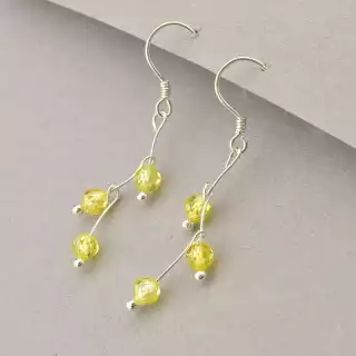 Сережки петля Циркон (срібло 925 проба)