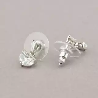 Сережки пусети Фіаніт Saiya (родій)