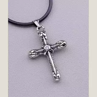 Підвіска хрест медична сталь 316L 44 см