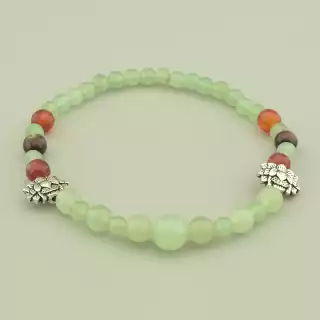 Браслет резинка Нефрит 19 см.