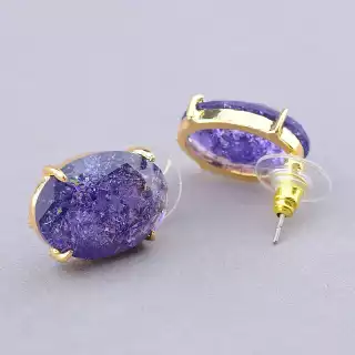 Сережки пусети Juleeze Фіаніт (позолота 18к)