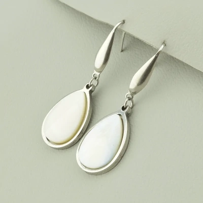 Сережки Stainless Steel Перламутр