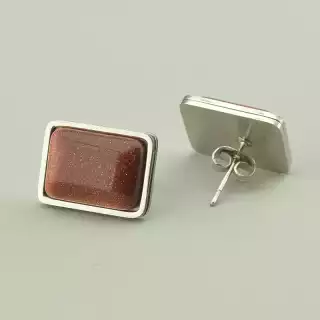 Сережки пусети Авантюрин