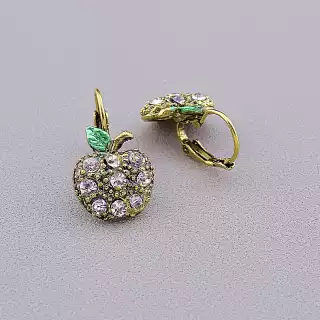 Сережки з англійським замком Fashion Сrystal