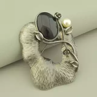 Брошка гілка Агат, Майорка