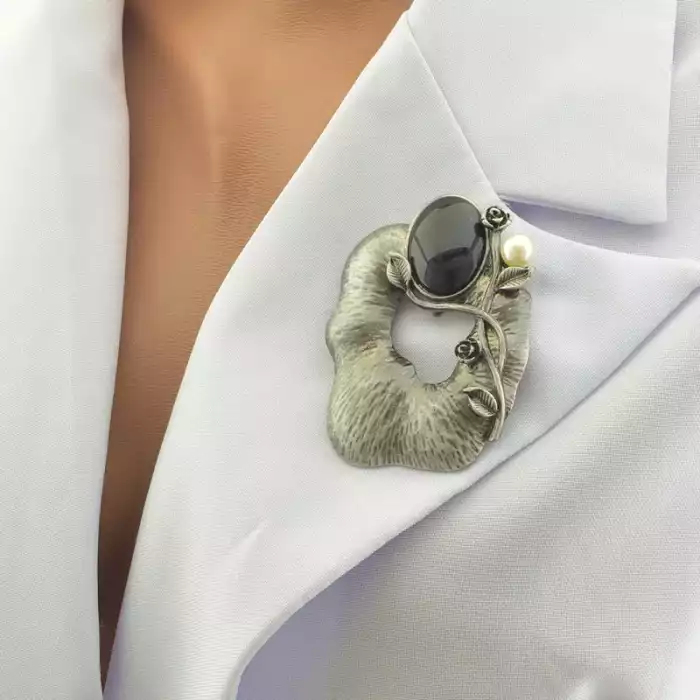 🏷️️ Брошка гілка Агат, Майорка ss_100930