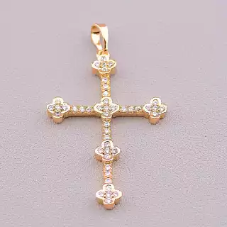 Хрестик Xuping Фіаніт (позолота 18к, медичний сплав)