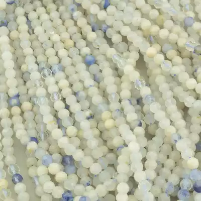 🏷️️ Намистини Кварц 39 см. 4,6мм. на нитці (натуральне каміння, без застібки) F-102649