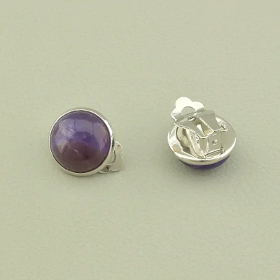 Сережки Аметист 14х14