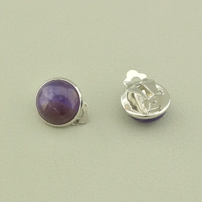 Сережки Аметист 14х14 ss_102755 ss_102755