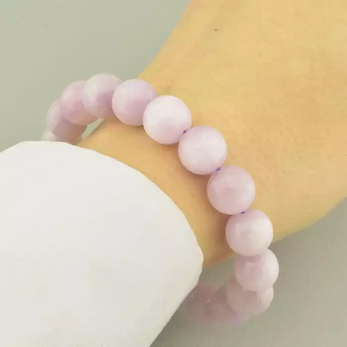 🏷️️ Браслет резинка Кунцит 19 см. 11,5мм. ss_103061