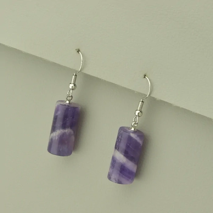 🏷️️ Сережки петля Аметист 40х10 ss_103167