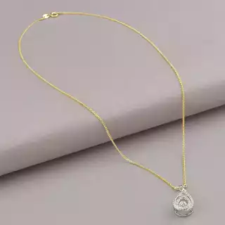 Підвіска Xuping Фіаніт 46 см (позолота/родій)