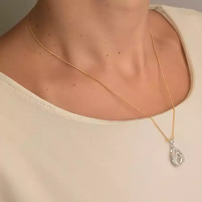 🏷️️ Підвіска Xuping Фіаніт 46 см (позолота/родій) ss_56716